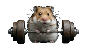 Gym Hamster V4 Vinyl Car Decal Sticker – Waterproof & UV-Resistant 2.72"