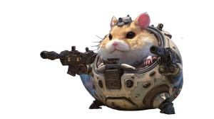 Hamster Mech Pilot Vinyl Car Decal Sticker – Waterproof & UV-Resistant 2.72"