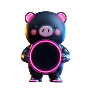 Cute Pig Robot V4 Vinyl Car Decal Sticker – Waterproof & UV-Resistant 3.4133333333333336"