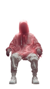 Hooded Lightning Figure Vinyl Car Decal Sticker – Waterproof & UV-Resistant 9.706666666666667"