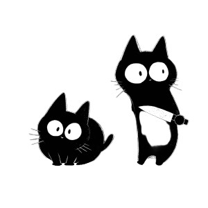 Mischievous Knife Cat Vinyl Car Decal Sticker – Waterproof & UV-Resistant 3.4133333333333336"