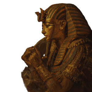 Golden Pharaoh Smoking Vinyl Car Decal Sticker – Waterproof & UV-Resistant 3.4133333333333336"