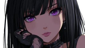 Gothic Anime Girl V58 Vinyl Car Decal Sticker – Waterproof & UV-Resistant 2.72"