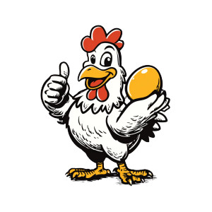 Cartoon Chicken Egg Vinyl Car Decal Sticker – Waterproof & UV-Resistant 3.4133333333333336"