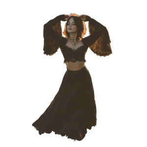 Gothic Sunset Silhouette Vinyl Car Decal Sticker – Waterproof & UV-Resistant 3.4133333333333336"