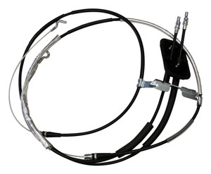 2020-2023 Jeep Gladiator JT | Crown Parking Brake Cable Set - OE Replacement, Durable Steel/ Rubber/ Plastic, Black - With Brackets, Floor Seal - 2 Pcs