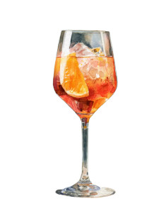 Aperol Spritz Glass V2 Vinyl Car Decal Sticker – Waterproof & UV-Resistant 4.16"