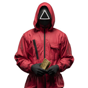 Red Jumpsuit Character Vinyl Car Decal Sticker – Waterproof & UV-Resistant 6.826666666666667"