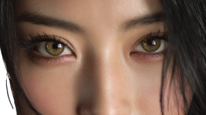 Beautiful Wasian Woman Vinyl Car Decal Sticker – Waterproof & UV-Resistant 2.72"