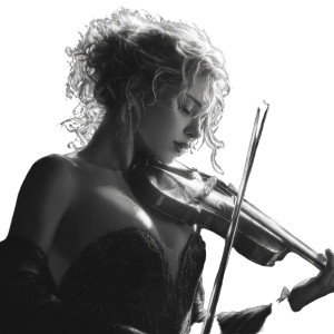 Emotional Violinist V2 Vinyl Car Decal Sticker – Waterproof & UV-Resistant 3.4133333333333336"