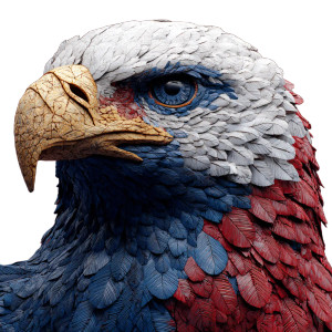 Patriotic Eagle Head Vinyl Car Decal Sticker – Waterproof & UV-Resistant 3.4133333333333336"