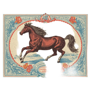 Vintage Running Horse Vinyl Car Decal Sticker – Waterproof & UV-Resistant 6.826666666666667"