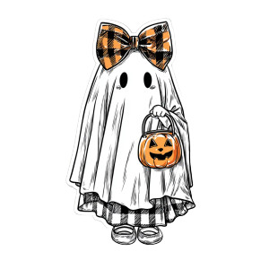 Cute Halloween Ghost V5 Vinyl Car Decal Sticker – Waterproof & UV-Resistant 6.826666666666667"