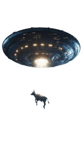 Ufo Abduction Scene Vinyl Car Decal Sticker – Waterproof & UV-Resistant 4.8533333333333335"