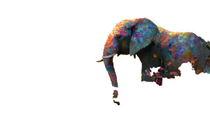 Crystalline Elephant Vinyl Car Decal Sticker – Waterproof & UV-Resistant 5.4