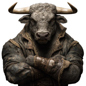 Minotaur Portrait Vinyl Car Decal Sticker – Waterproof & UV-Resistant 3.4133333333333336"