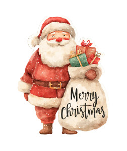 Cute Santa Claus V7 Vinyl Car Decal Sticker – Waterproof & UV-Resistant 4.0"