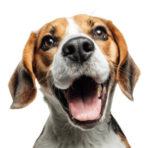 Happy Beagle V5 Vinyl Car Decal Sticker – Waterproof & UV-Resistant 3.4133333333333336"
