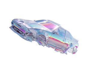 Iridescent Floating Car Vinyl Car Decal Sticker – Waterproof & UV-Resistant 6.1866666666666665"