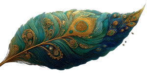 Divine Peacock Feather Vinyl Car Decal Sticker – Waterproof & UV-Resistant 5.12"