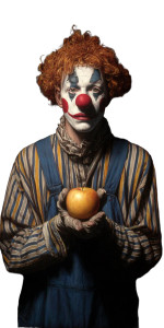 Hyperrealist Clown Vinyl Car Decal Sticker – Waterproof & UV-Resistant 5.12"