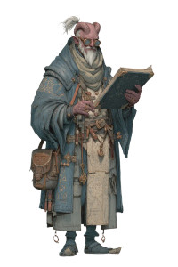 Elderly Tiefling Scholar V2 Vinyl Car Decal Sticker – Waterproof & UV-Resistant 4.4