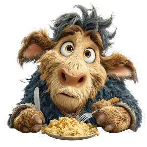 Friendly Mammoth Dining Vinyl Car Decal Sticker – Waterproof & UV-Resistant 3.4133333333333336"