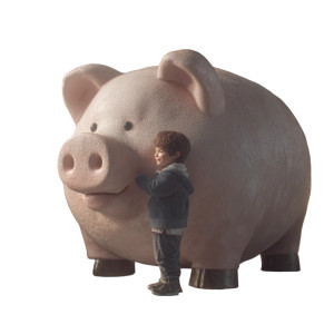 Kid And Giant Piggybank Vinyl Car Decal Sticker – Waterproof & UV-Resistant 3.4133333333333336" Kid And Giant Piggybank Vinyl Car Decal Sticker – Waterproof & UV-Resistant 3.4133333333333336"
