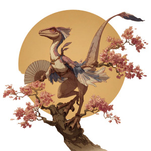 Elegant Velociraptor Vinyl Car Decal Sticker – Waterproof & UV-Resistant 3.4133333333333336"