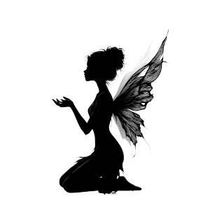 Fairy Silhouette Sticker Vinyl Car Decal Sticker – Waterproof & UV-Resistant 3.4133333333333336"