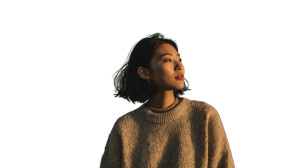 Asian Woman Beige Vinyl Car Decal Sticker – Waterproof & UV-Resistant 2.72"