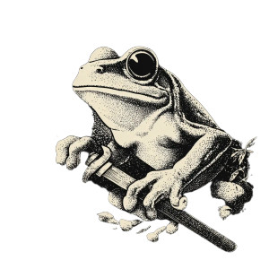 Vintage Frog Illustration V2 Vinyl Car Decal Sticker – Waterproof & UV-Resistant 6.826666666666667"