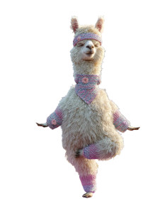 Yoga Alpaca Vinyl Car Decal Sticker – Waterproof & UV-Resistant 4.1066666666666665"