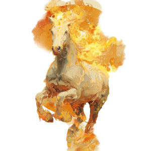Flaming Horse 2026 Vinyl Car Decal Sticker – Waterproof & UV-Resistant 3.4133333333333336"