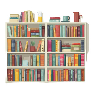 Classroom Bookshelves Vinyl Car Decal Sticker – Waterproof & UV-Resistant 3.4133333333333336"