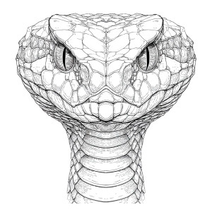 Outlined Snake Head Vinyl Car Decal Sticker – Waterproof & UV-Resistant 3.4133333333333336"