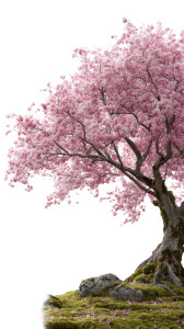 Cherry Blossom Tree V23 Vinyl Car Decal Sticker – Waterproof & UV-Resistant 9.706666666666667"