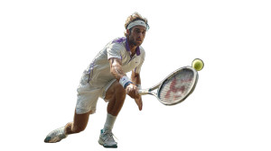 Tennis Player Smash V4 Vinyl Car Decal Sticker – Waterproof & UV-Resistant 2.72"