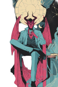 Devil Tarot Art V2 Vinyl Car Decal Sticker – Waterproof & UV-Resistant 8.96"