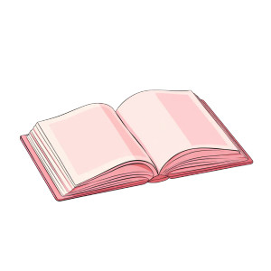 Kawaii Open Book Vinyl Car Decal Sticker – Waterproof & UV-Resistant 6.826666666666667"