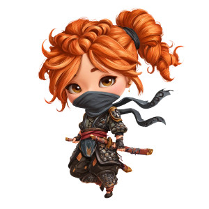 Chibi Fantasy Ninja Vinyl Car Decal Sticker – Waterproof & UV-Resistant 3.4133333333333336" Chibi Fantasy Ninja Vinyl Car Decal Sticker – Waterproof & UV-Resistant 3.4133333333333336"