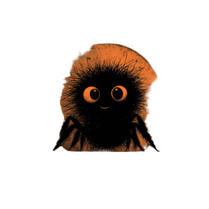 Cute Fuzzy Spider Vinyl Car Decal Sticker – Waterproof & UV-Resistant 3.4133333333333336"