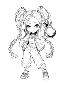 Chibi Anime Girl V24 Vinyl Car Decal Sticker – Waterproof & UV-Resistant 4.1066666666666665"