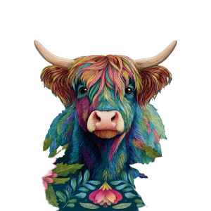 Whimsical Highland Cow Vinyl Car Decal Sticker – Waterproof & UV-Resistant 6.826666666666667" Whimsical Highland Cow Vinyl Car Decal Sticker – Waterproof & UV-Resistant 6.826666666666667"