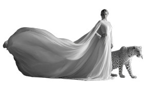 Elegant Model Leopard Vinyl Car Decal Sticker – Waterproof & UV-Resistant 5.4