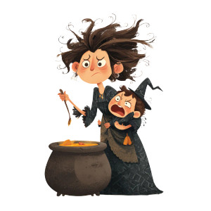 Witch Mom Cauldron Vinyl Car Decal Sticker – Waterproof & UV-Resistant 3.4133333333333336"