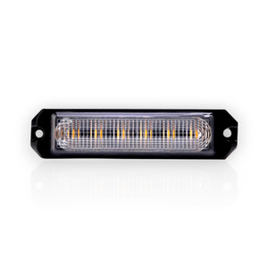 Ultra Slim 12 LED Amber Mini Bar Strobe Light | Surface Mount | 63 Flash Patterns, IP69K Weatherproof Ultra Slim 12 LED Amber Mini Bar Strobe Light | Surface Mount | 63 Flash Patterns, IP69K Weatherproof