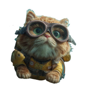 Diving Tabby Cat Vinyl Car Decal Sticker – Waterproof & UV-Resistant 3.4133333333333336"