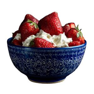 Strawberries And Cream Vinyl Car Decal Sticker – Waterproof & UV-Resistant 3.4133333333333336"