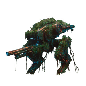 Ancient Robotic Beast Vinyl Car Decal Sticker – Waterproof & UV-Resistant 3.4133333333333336"